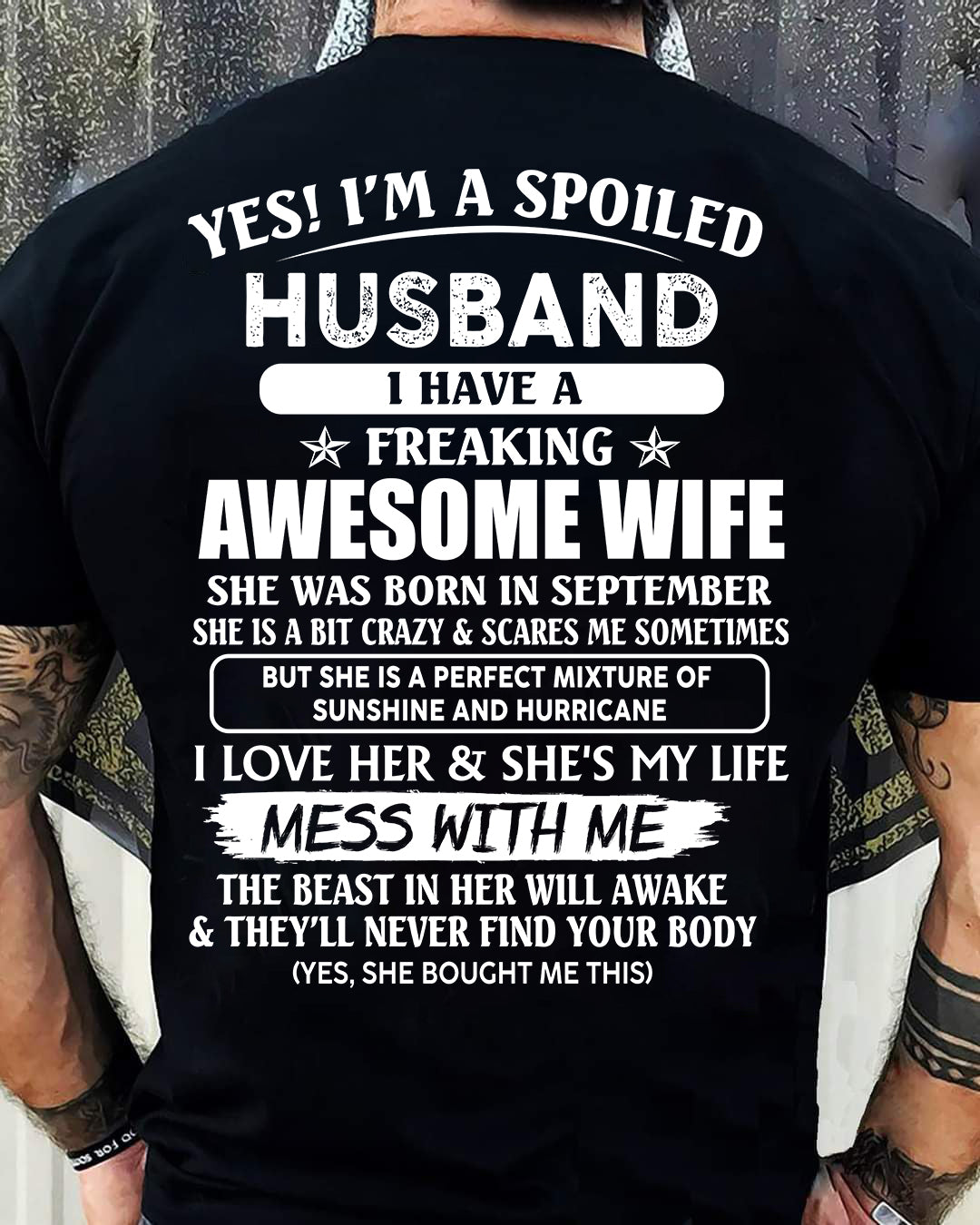 September - Awesome Wife Born In September - Special gift for your Husband - TOP09 (SKUT07-180-09)