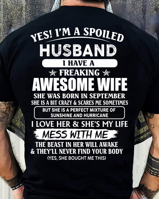 September - Awesome Wife Born In September - Special gift for your Husband - TOP09 (SKUT07-180-09)