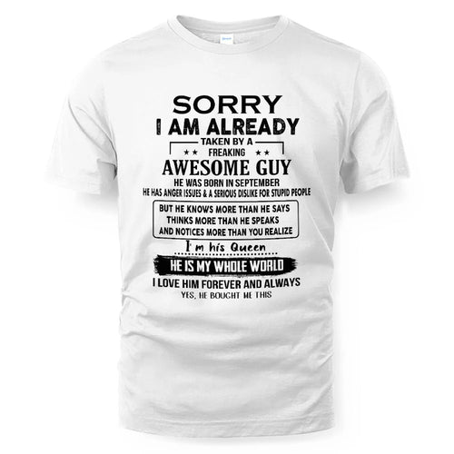 September - Awesome Boyfriend Born In September- Special gift for your Girlfriend - TOP09(SKUT08-11-09)