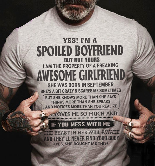 Hey September Queen – Awesome Girlfriend Born In September – Special Gift for Your Boyfriend (SKUS01-26-09)