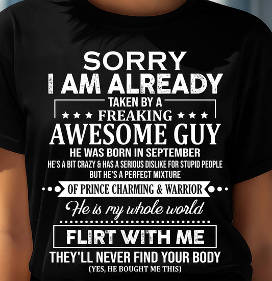 September - Awesome Boyfriend Born In September - Special gift for your Girlfriend - TOP09 (SKU10-44-09)