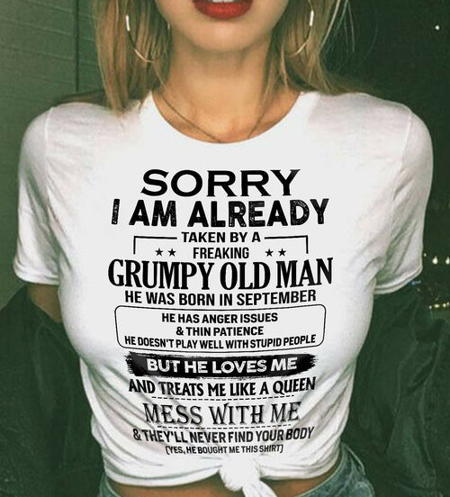 September - Grumpy Old Man Born In September - Special Gift for Your Wife - TOP09 (SKU2610-635-09)