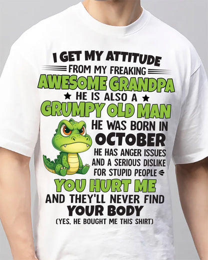 October - Awesome Grandpa Born In October - Special gift for your Grandchildren - TOP10 (SKU09-118-10)