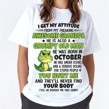 October - Awesome Grandpa Born In October - Special gift for your Grandchildren - TOP10 (SKU09-118-10)