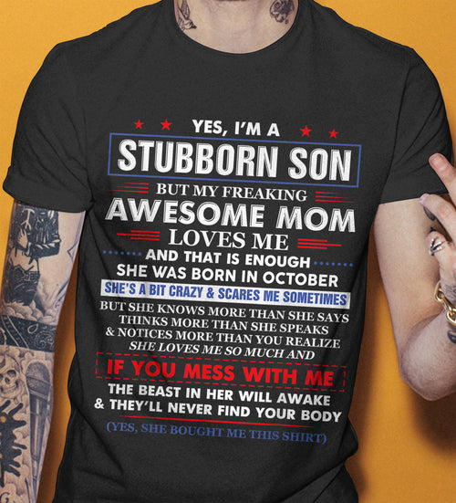 October - Awesome Mom Born In October - Special gift for your Son - TOP10 (SKU10-105-10)