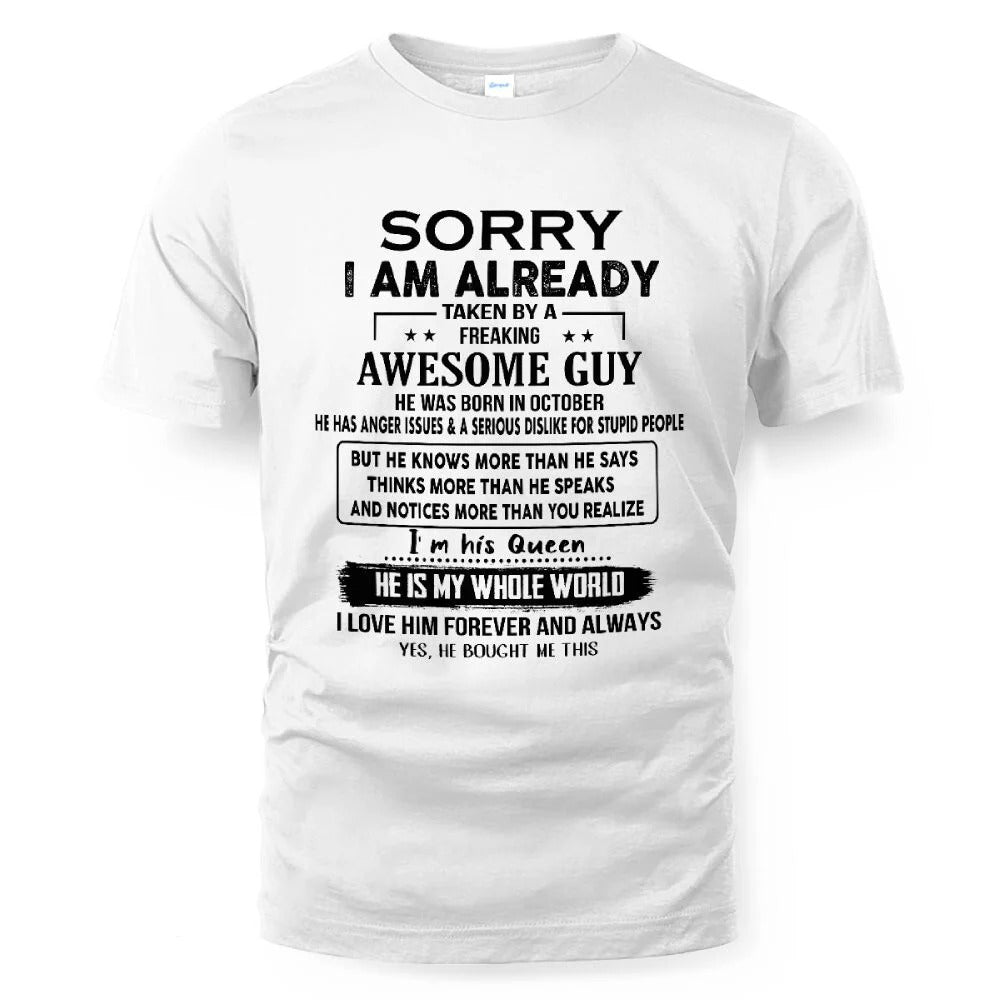 October - Awesome Boyfriend Born In October- Special gift for your Girlfriend - TOP10(SKUT08-11-10)