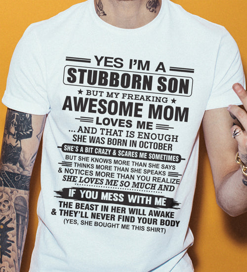 October - Awesome Mom Born In October - Special gift for your Son - TOP10 (SKU10-145-10)