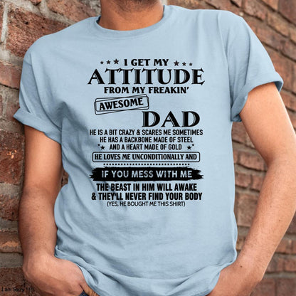 Attitude - Awesome Dad - Perfect gift for your son - TOP00 FROM MAN (SKU-TDADC-00)