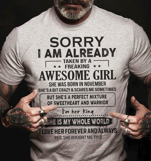 November – Awesome Girlfriend Born In November – Special gift for your Boyfriend – TOP11 (SKUT22-02-11)