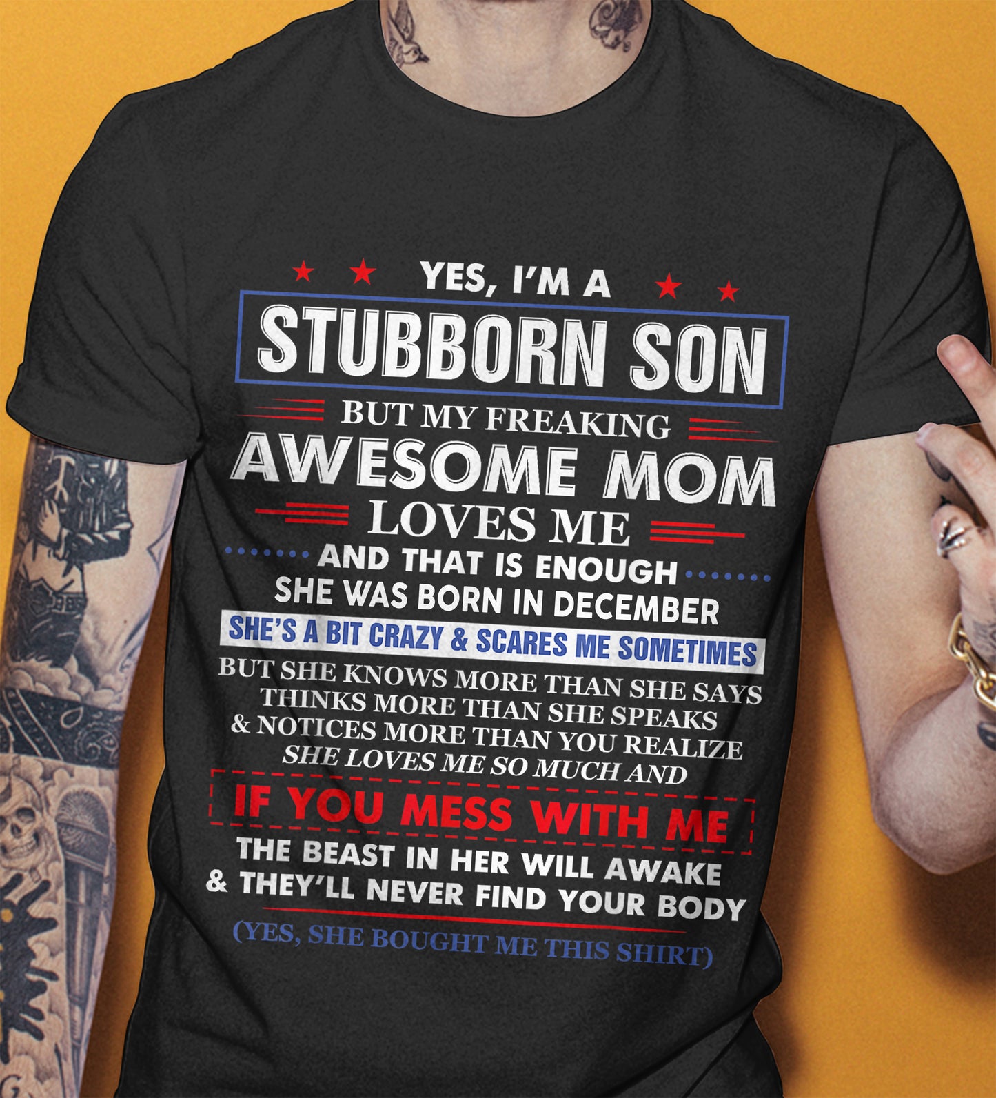 December - Awesome Mom Born In December - Special gift for your Son - TOP12 (SKU10-105-12)