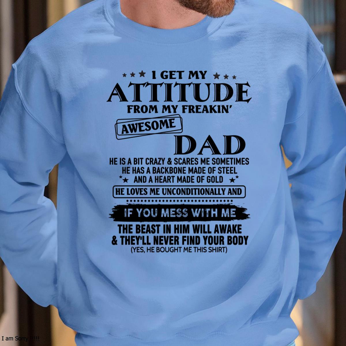 Attitude - Awesome Dad - Perfect gift for your son - TOP00 FROM MAN (SKU-TDADC-00)