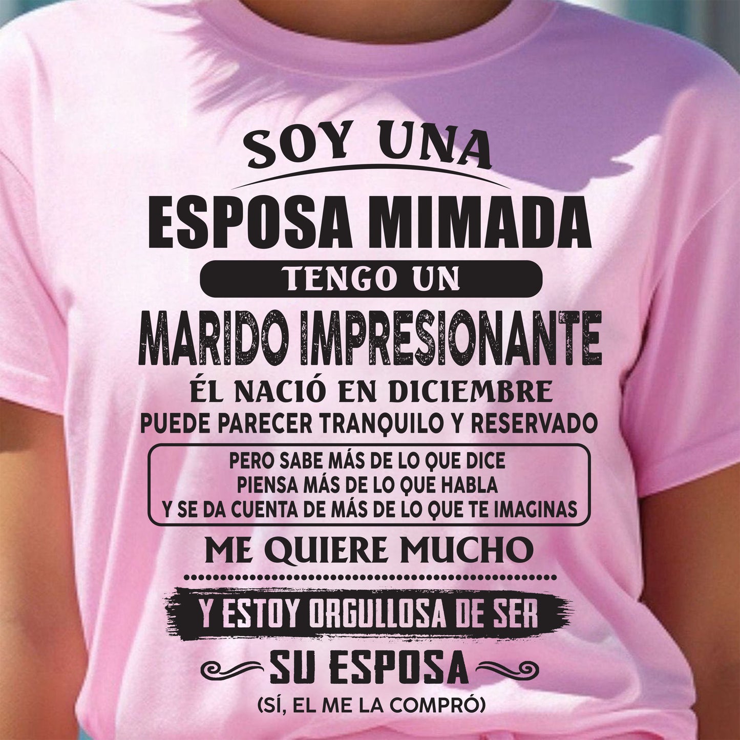 Diciembre – Esposo increíble nacido en diciembre – Regalo especial para tu esposa – TOP12 (SKU07-176-12)