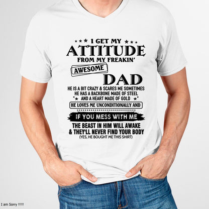 Attitude - Awesome Dad - Perfect gift for your son - TOP00 FROM MAN (SKU-TDADC-00)