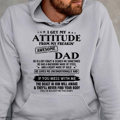 Attitude - Awesome Dad - Perfect gift for your son - TOP00 FROM MAN (SKU-TDADC-00)