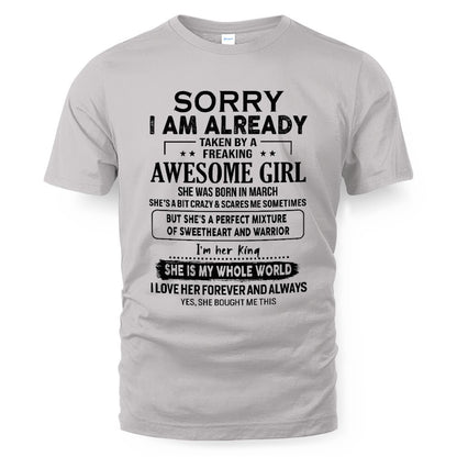March – Awesome Girlfriend Born In March – Special gift for your Boyfriend – TOP03 (SKUT22-02-03)