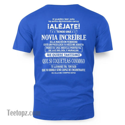 Febrero – Novia increíble nacida en febrero – Regalo especial para tu novio – TOP02 (SKUT06-55-02)