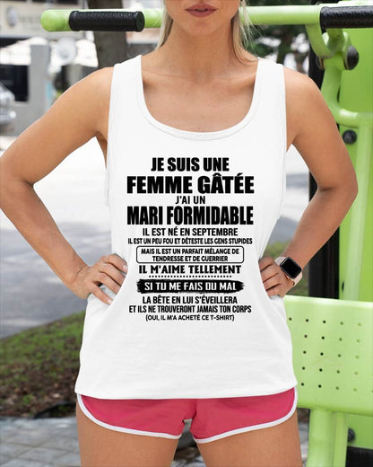 SEPTEMBRE - FEMME GÂTÉE - MARI FORMIDABLE - TENDRESSE & GUERRIER - CADEAU PARFAIT DU MARI À SA FEMME - LUAN09 (SKU2608-631-09)