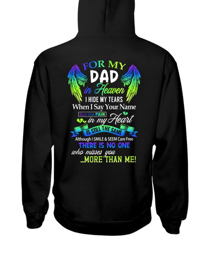 Personalized Memorial T-Shirt for Dad in Heaven - In Loving Memory Shirt, Miss You Dad Gift (SKUDAD) TOP00