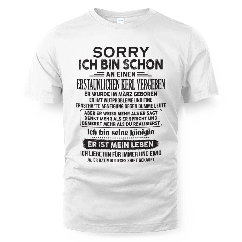 März - Toller Freund, geboren im März - Besonderes Geschenk für deine Freundin - TOP03 (SKU04-136-03)