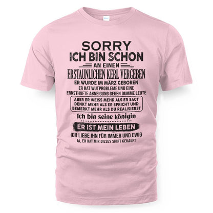 März - Toller Freund, geboren im März - Besonderes Geschenk für deine Freundin - TOP03 (SKU04-136-03)