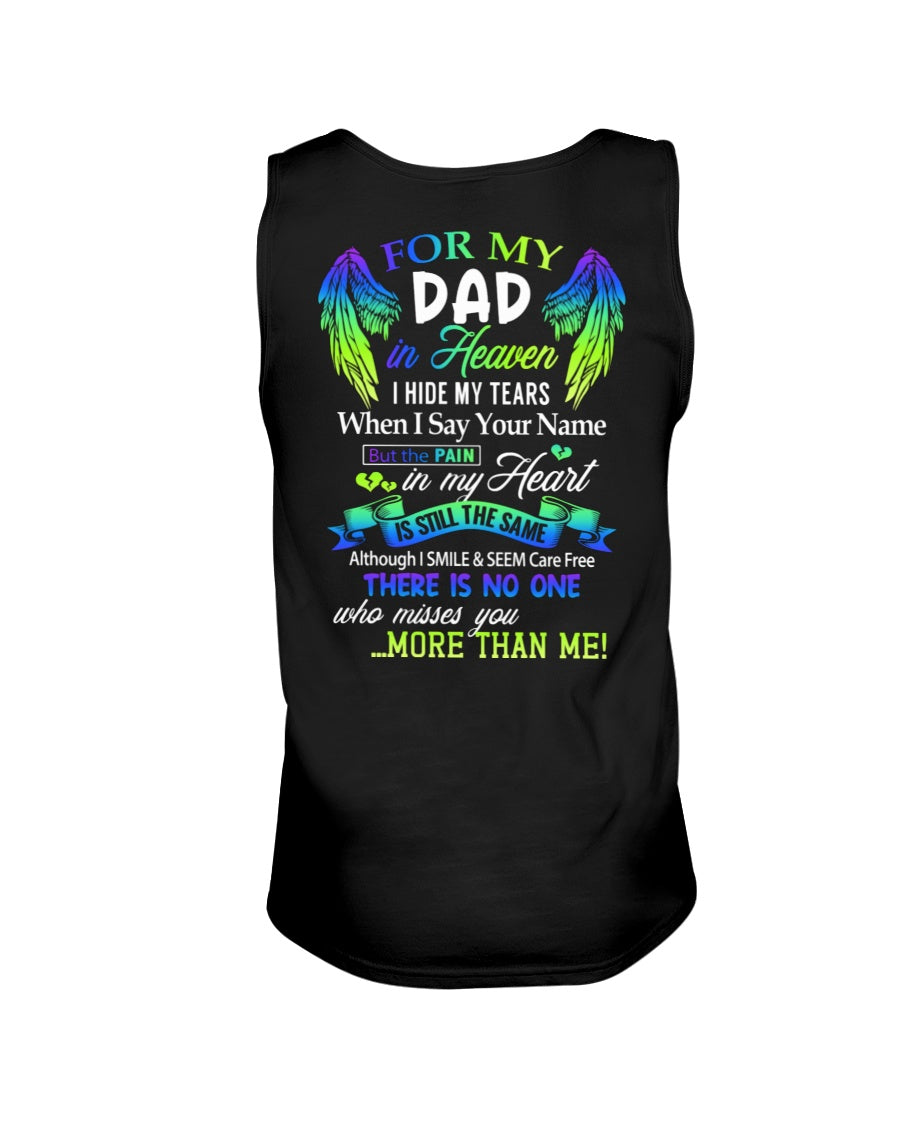 Personalized Memorial T-Shirt for Dad in Heaven - In Loving Memory Shirt, Miss You Dad Gift (SKUDAD) TOP00