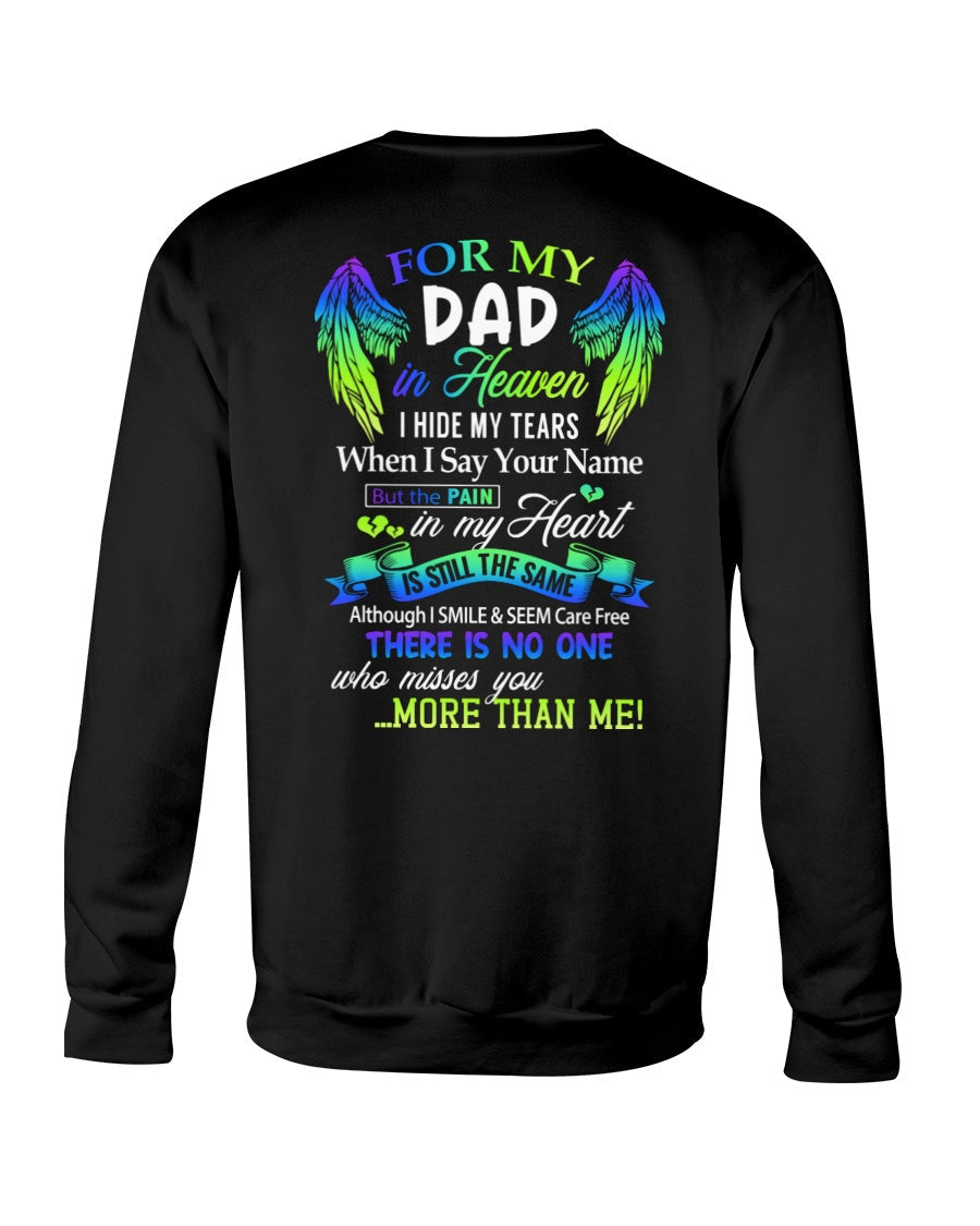 Personalized Memorial T-Shirt for Dad in Heaven - In Loving Memory Shirt, Miss You Dad Gift (SKUDAD) TOP00