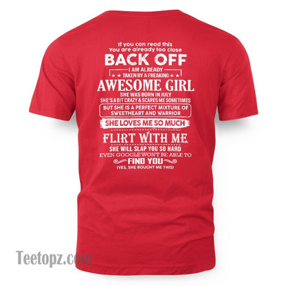 July – Awesome Girlfriend Born In July – Special gift for your Boyfriend – TOP07 (SKU06-25-07)