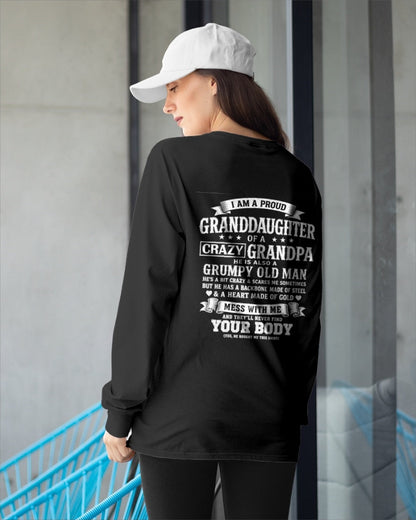 TOP00 - I AM A PROUD GRANDDAUGHTER OF A CRAZY GRANDPA - Birthday Gift From Grandpa - (SKU2606-67-00)