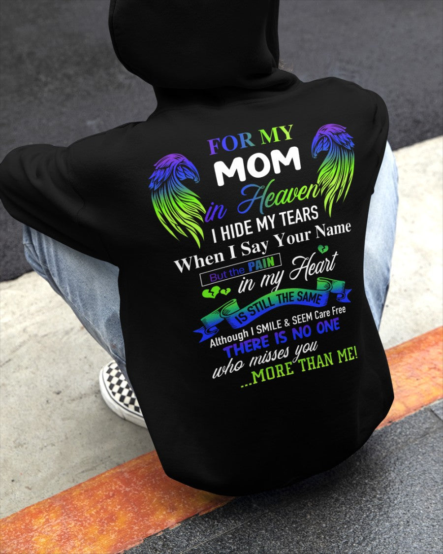 Personalized Memorial T-Shirt for Mom in Heaven - In Loving Memory Shirt, Miss You Mom Gift (SKUMOM) TOP00