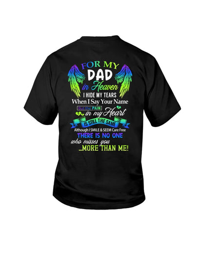 Personalized Memorial T-Shirt for Dad in Heaven - In Loving Memory Shirt, Miss You Dad Gift (SKUDAD) TOP00