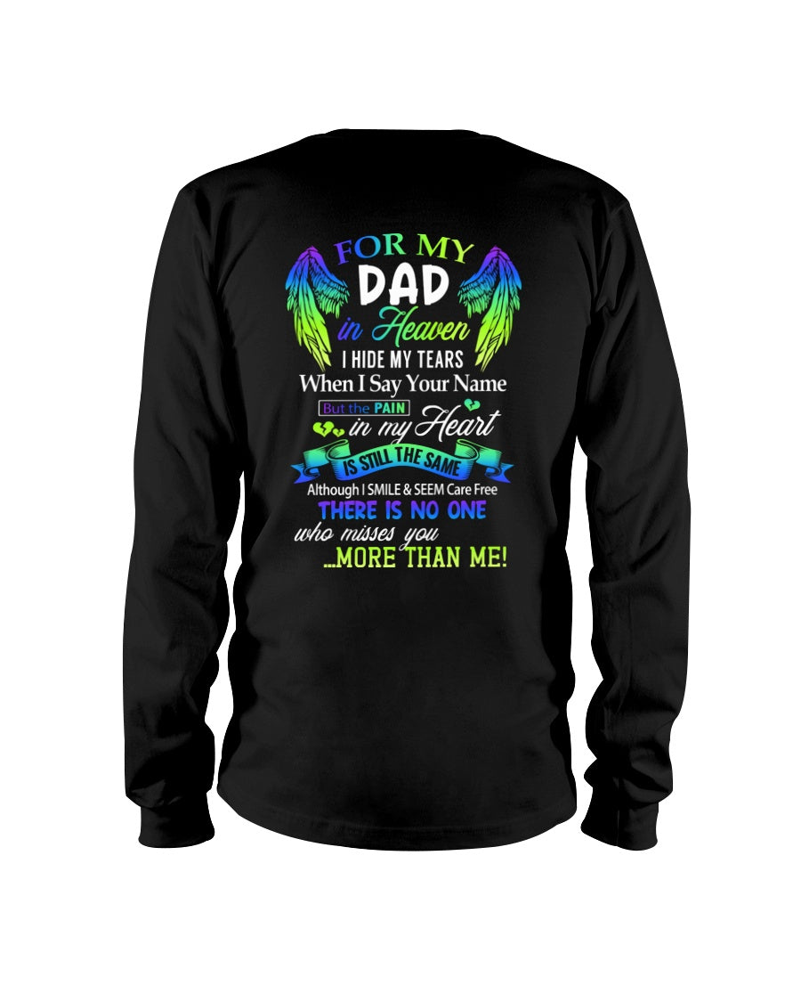 Personalized Memorial T-Shirt for Dad in Heaven - In Loving Memory Shirt, Miss You Dad Gift (SKUDAD) TOP00
