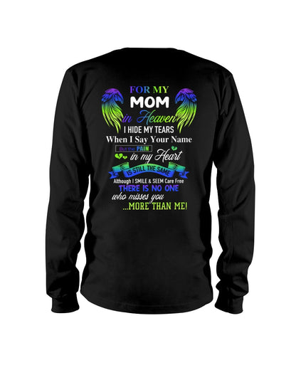 Personalized Memorial T-Shirt for Mom in Heaven - In Loving Memory Shirt, Miss You Mom Gift (SKUMOM) TOP00