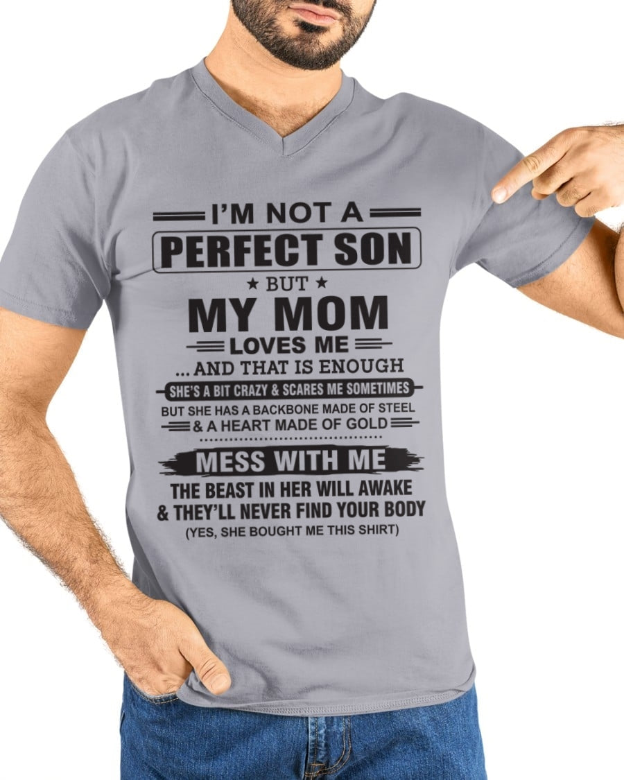 "I'M NOT A PERFECT SON BUT MY MOM LOVES ME" - Birthday Gift From January Mom / Woman - TOP00 (SKU10-147-00)