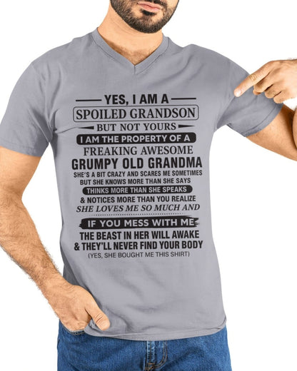 Yes I’m A Stubborn Grandson T-Shirt – Birthday Gift From Grandma / Woman - TOP00 (SKU10-171-00)