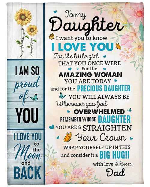 Special Gift For Your Daughter Blanket - From Dad (SKUNOEL-70)