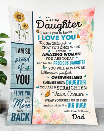Special Gift For Your Daughter Blanket - From Dad (SKUNOEL-70)