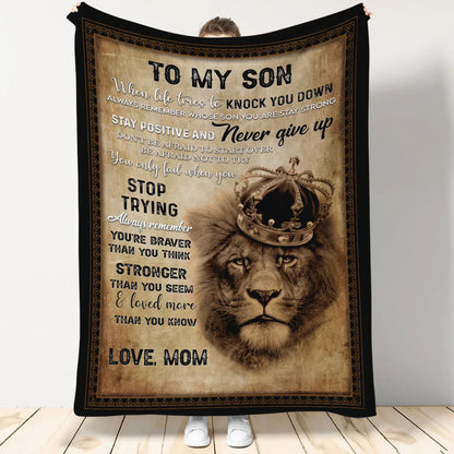 Special Gift For Your Son Blanket - From Mom