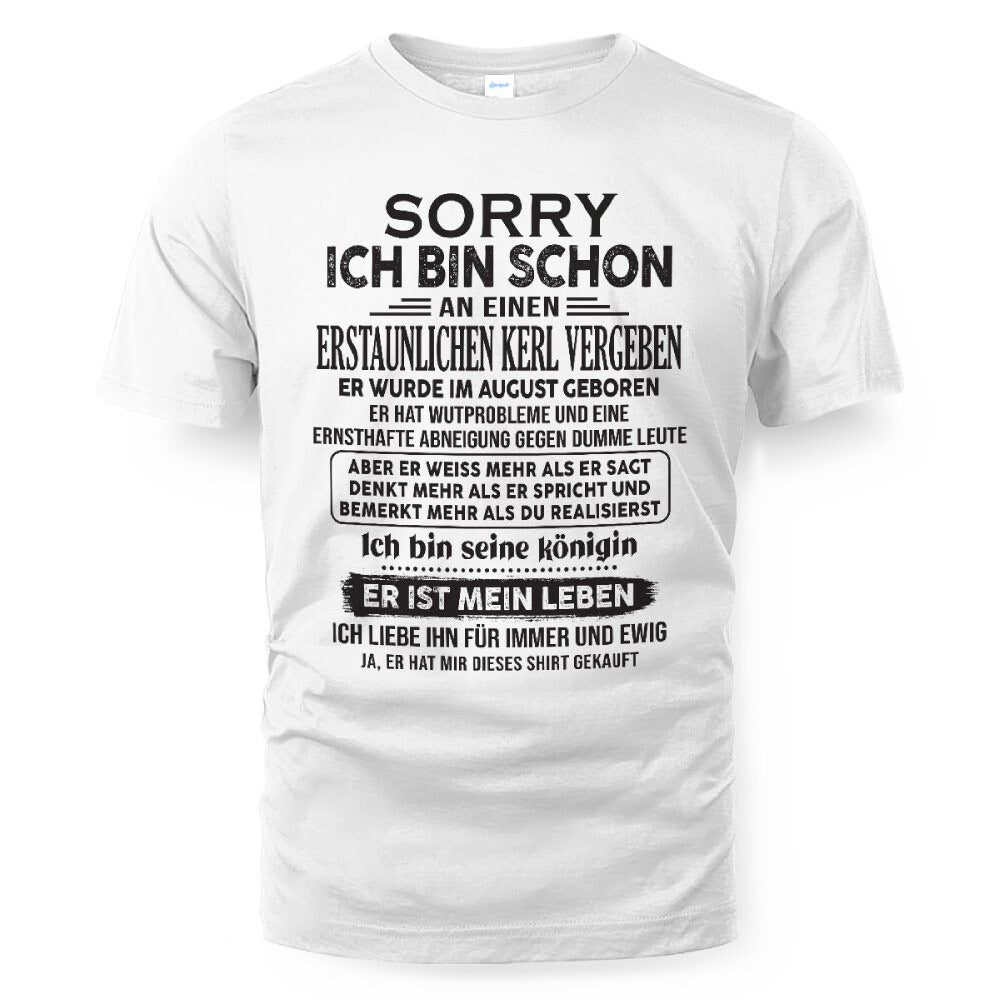 August - Toller Freund, geboren im August - Besonderes Geschenk für deine Freundin - TOP08 (SKU04-136-08)