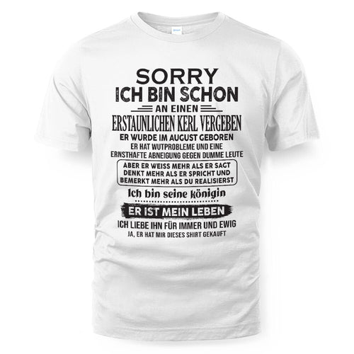 August - Toller Freund, geboren im August - Besonderes Geschenk für deine Freundin - TOP08 (SKU04-136-08)
