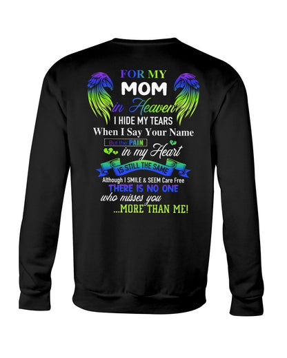 Personalized Memorial T-Shirt for Mom in Heaven - In Loving Memory Shirt, Miss You Mom Gift (SKUMOM) TOP00