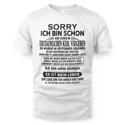 September - Toller Freund, geboren im September - Besonderes Geschenk für deine Freundin - TOP09 (SKU04-136-09)