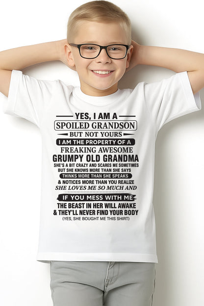 Yes I’m A Stubborn Grandson T-Shirt – Birthday Gift From Grandma / Woman - TOP00 (SKU10-171-00)