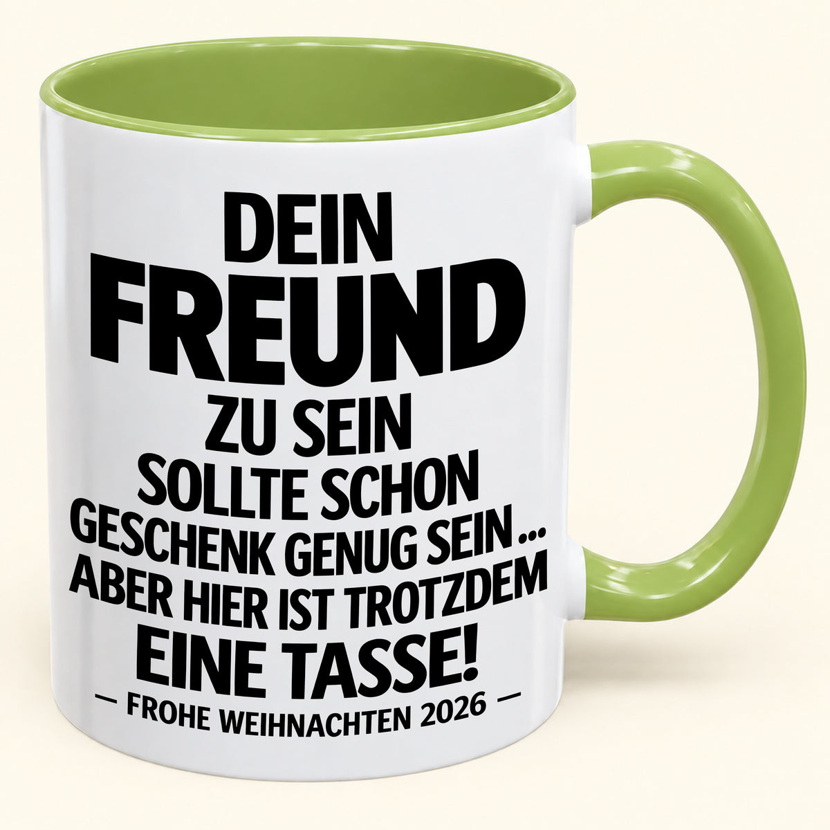 Dein Freund zu sein, ist Geschenk genug – Lustiges Weihnachten 2026 – Geschenk-Kaffeetasse mit Spruch (SKU2610-351)
