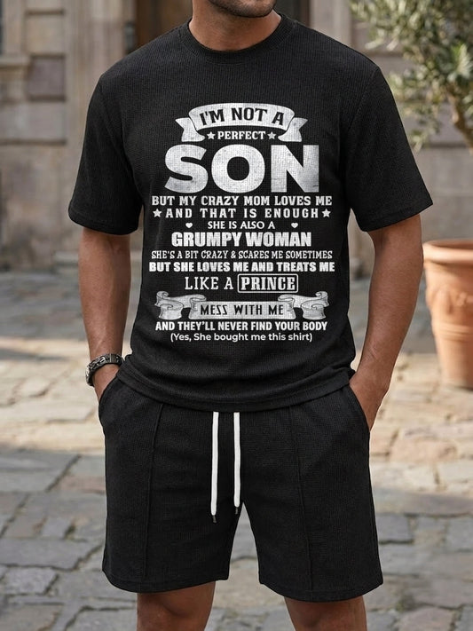 I'm Not A Perfect Son But My Crazy Mom Love Me - Birthday Gift From Mom / Woman - TOP00 A09-739