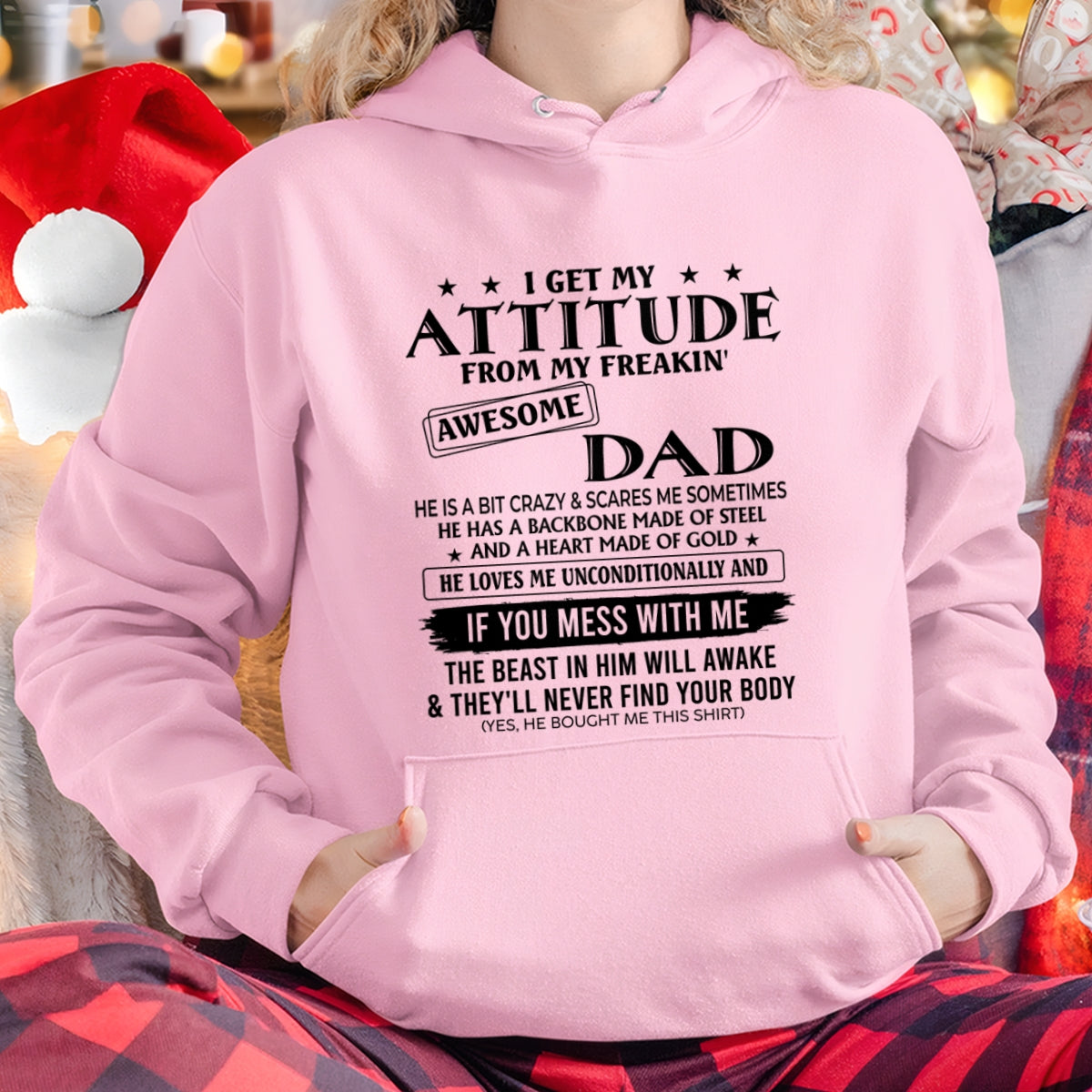 I Get My Attitude From My Freakin' Awesome Dad - Birthday Gift From Dad / Man - TOP00 (SKU2603-237-00)
