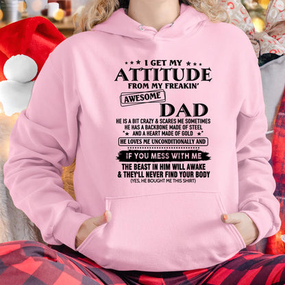 Attitude - Awesome Dad - Perfect gift for your daughter - TOP00 FROM MAN (SKU-TDADC-00)