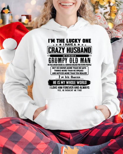 I am Lucky One I Have A Crazy Husband - Gift for Wife From Husband - TOP00 (SKUT-LUCKYONE-00)