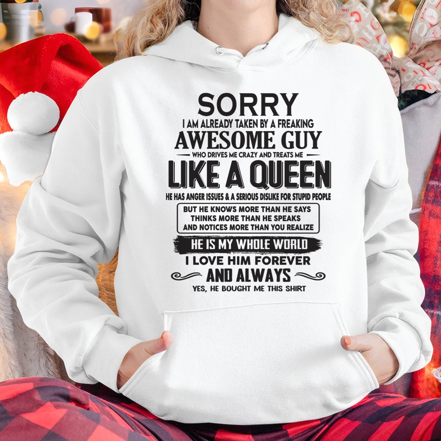 Sorry I am already taken by a freaking awesome guy - Gift for Wife From Husband - TOP00 (SKU08-25-00)