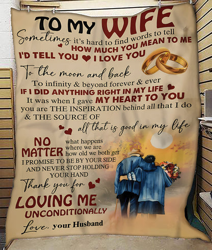 Special blanket for Wife - From Husband blanket (SKUNOEL-99)