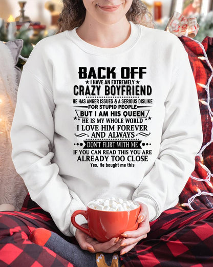 Back Off I Have An Extremely Crazy Boyfriend - - Gift For Wife From Husband - TOP00 (SKUT-BACKOFF-00)